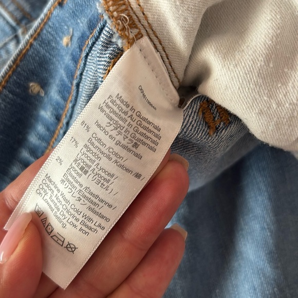 Madewell Blue Jean Shorts with Tan Belt - Picture 7 of 8